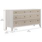 Vantage Mezzanine Mirrored 6 Drawer Dresser and Mirror in Dove Gray, , large