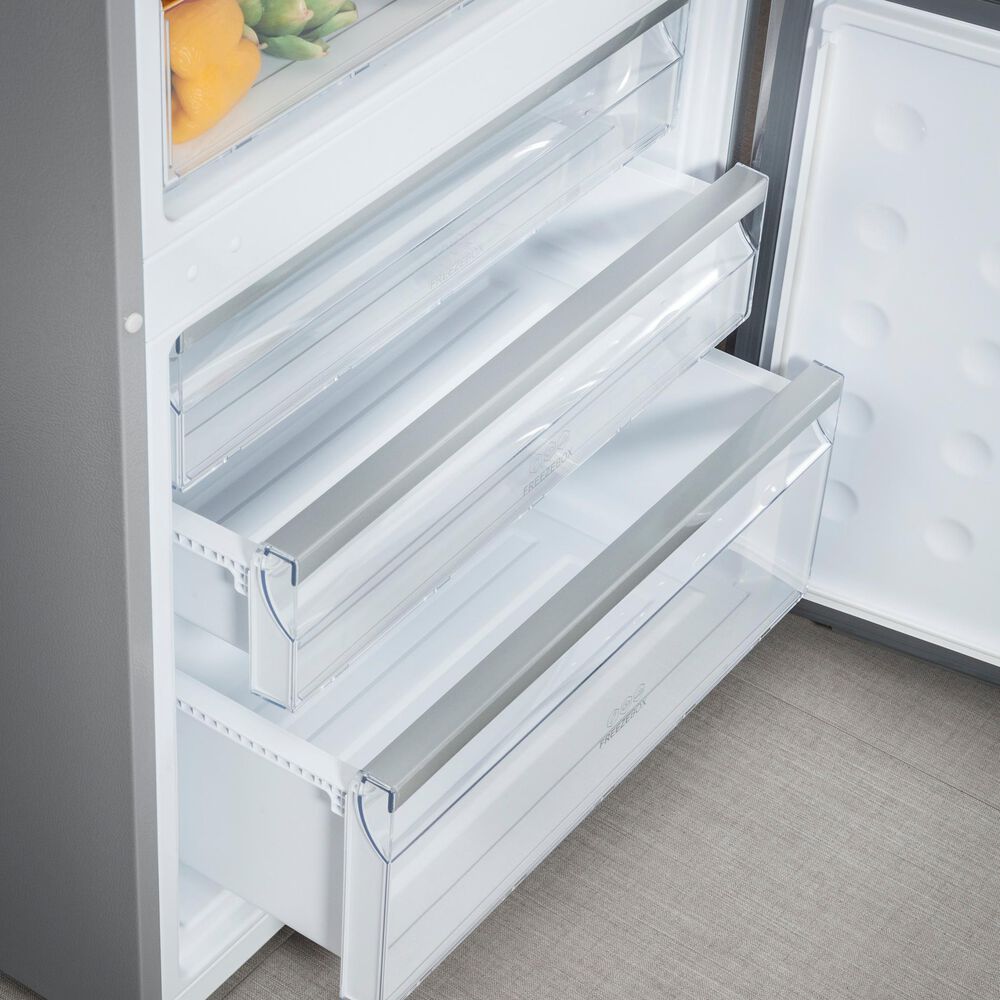 Haier 15 Cu. Ft. Bottom Freezer Refrigerator in Stainless Steel, , large