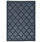 Nourison Easy Care 4" x 6" Navy Blue Indoor/Outdoor Area Rug, , large