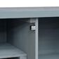 HOMLUX 50" Outdoor Kitchen Island in Grey Blue and Stainless Steel, , large
