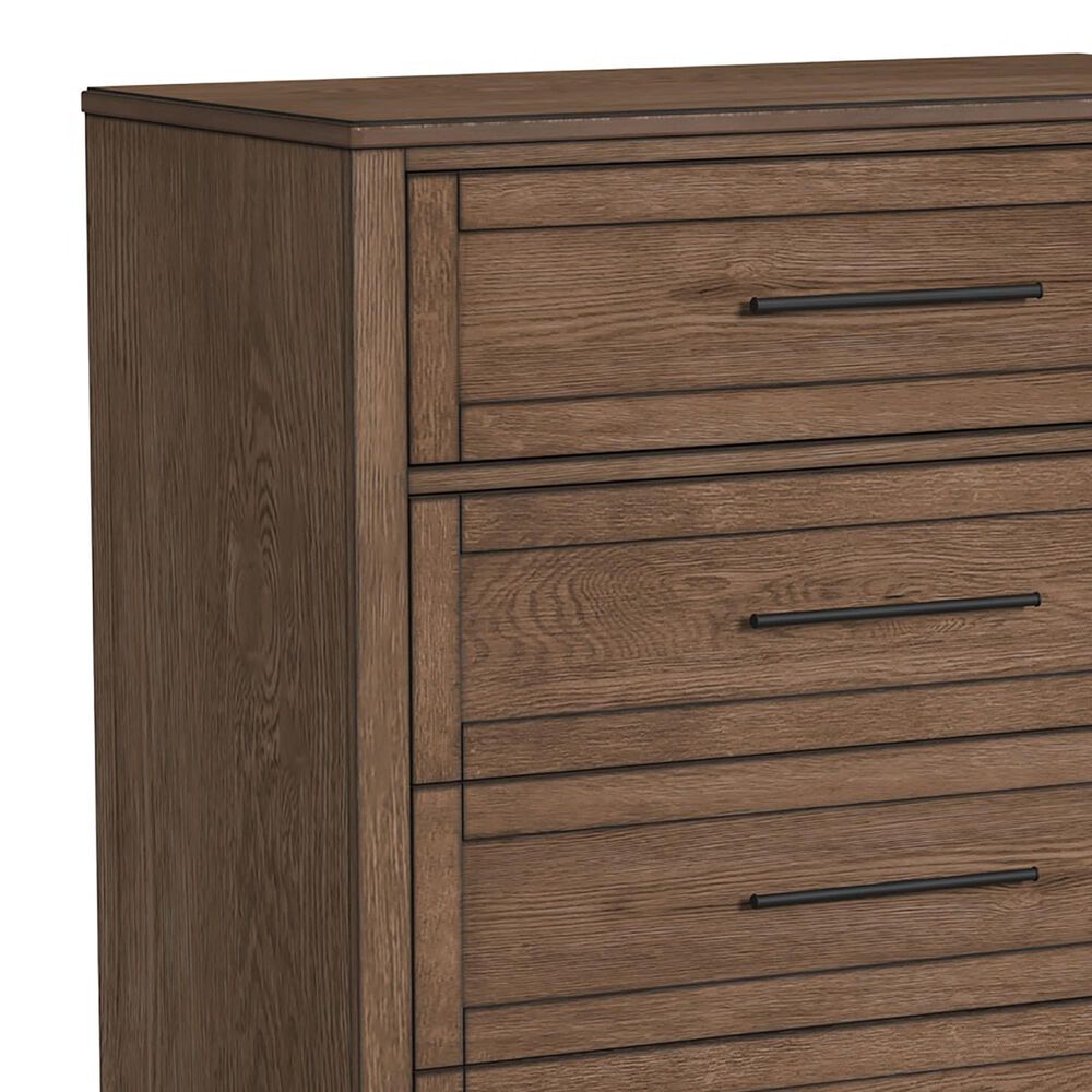 Hawthorne Furniture Oslo 5-Drawer Chest in Weathered Chestnut, , large
