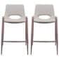 Zuo Modern Desi Counter Chair in Beige/Dark Brown (Set of 2), , large