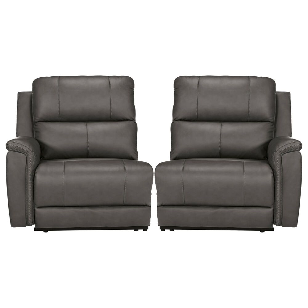 Ashley 2-Piece Power Symmetrical Reclining Sectional Loveseat in Anchor, , large