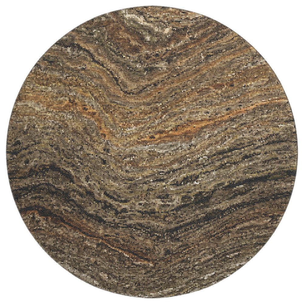Dalyn Rug Company Lumara Brown 8" Round Area Rug, , large