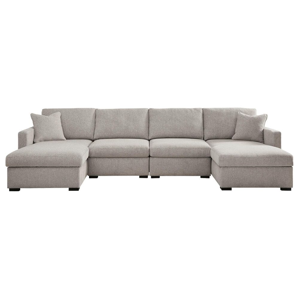 Ashley ModMax Luxe 4-Piece Symmetrical Sectional with Double Chaise in Flint, , large