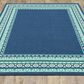 Oriental Weavers Meridian Navy and Green 8"6" x 13" Indoor/Outdoor Area Rug, , large