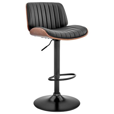 Blue River Brock Adjustable Barstool in Black and Black, , large