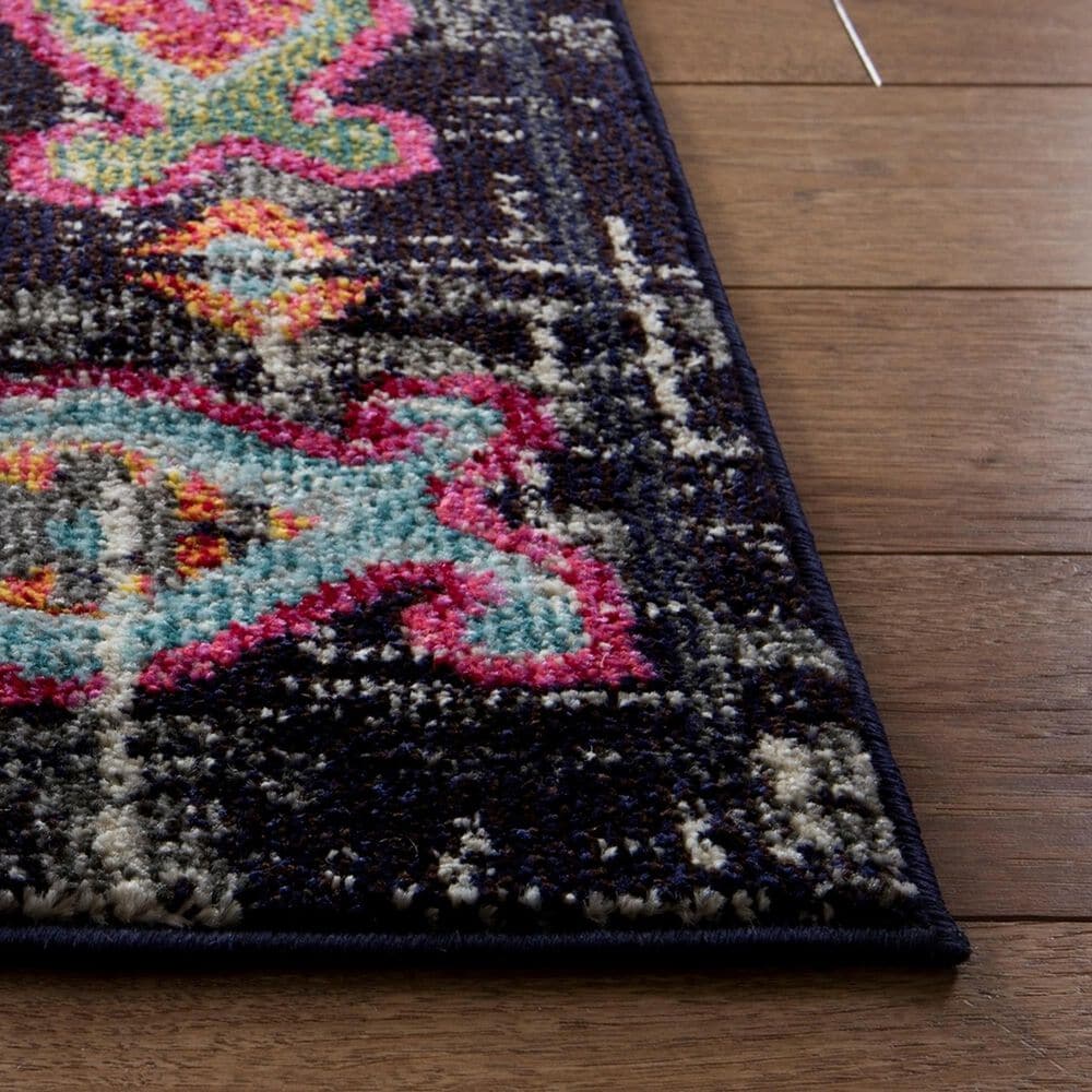 Safavieh Monaco MNC247R-28 2&#39;2&quot; x 8&#39; Grey/Fuchsia Runner, , large
