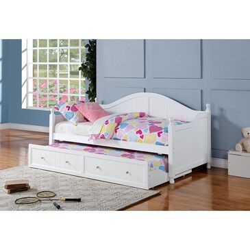 Pacific Landing Twin Daybed with Trundle in White, , large