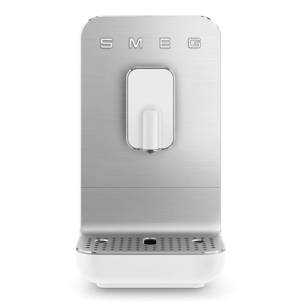 SMEG 47.34 Oz Fully Automatic Coffee Machine in Matte White and Smoky Grey, , large