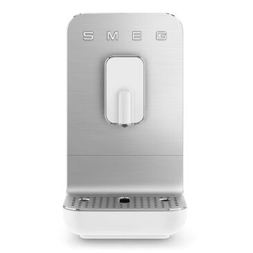 SMEG 47.34 Oz Fully Automatic Coffee Machine in Matte White and Smoky Grey, , large
