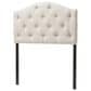 Baxton Studio Myra Twin Upholstered Panel Headboard in Light Beige, , large