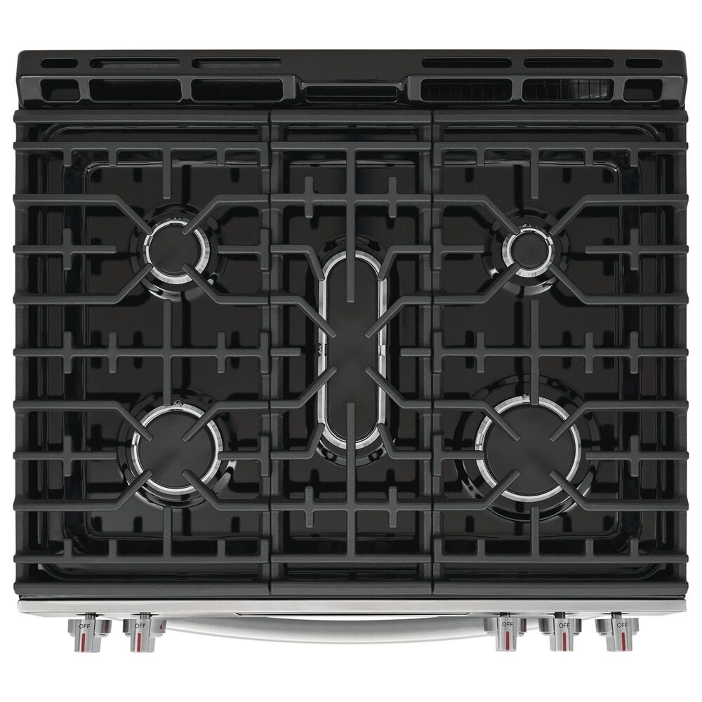 Frigidaire Gallery 2-Piece Kitchen Package with 6 Cu. Ft. Stone-Baked Pizza Gas Range and 30" Over-The-Range Microwave in Stainless Steel, , large