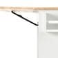 HOMLUX 53" Rolling Mobile Kitchen Island with Solid Wood Top and Locking Wheels in White, , large