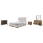 Sterling Timber Elure 5 Piece Queen Upholstered Panel Bedroom Set in Latte, , large
