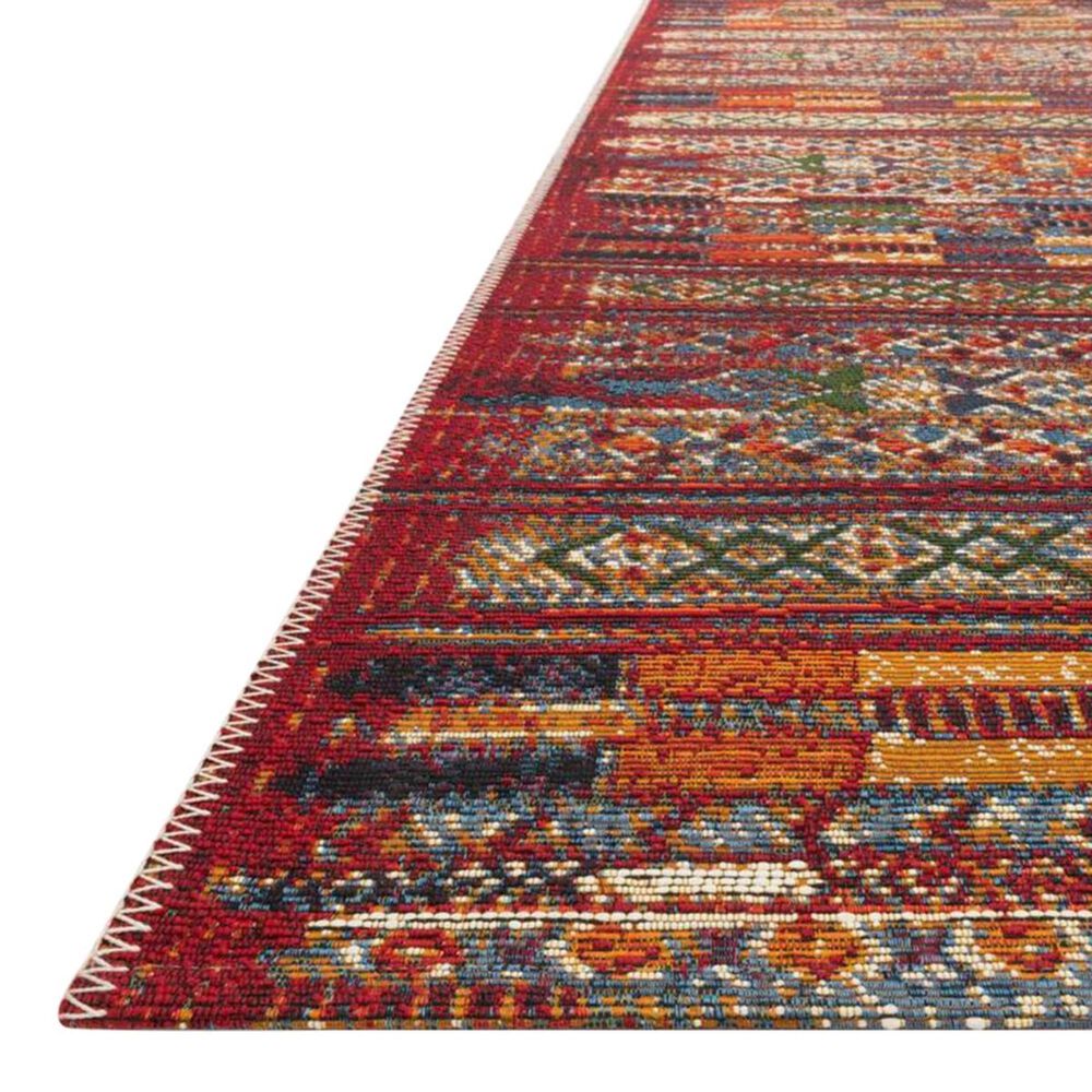 Loloi Mika 6&#39;7&quot; x 9&#39;4&quot; Red and Multicolor Area Performance Rug, , large