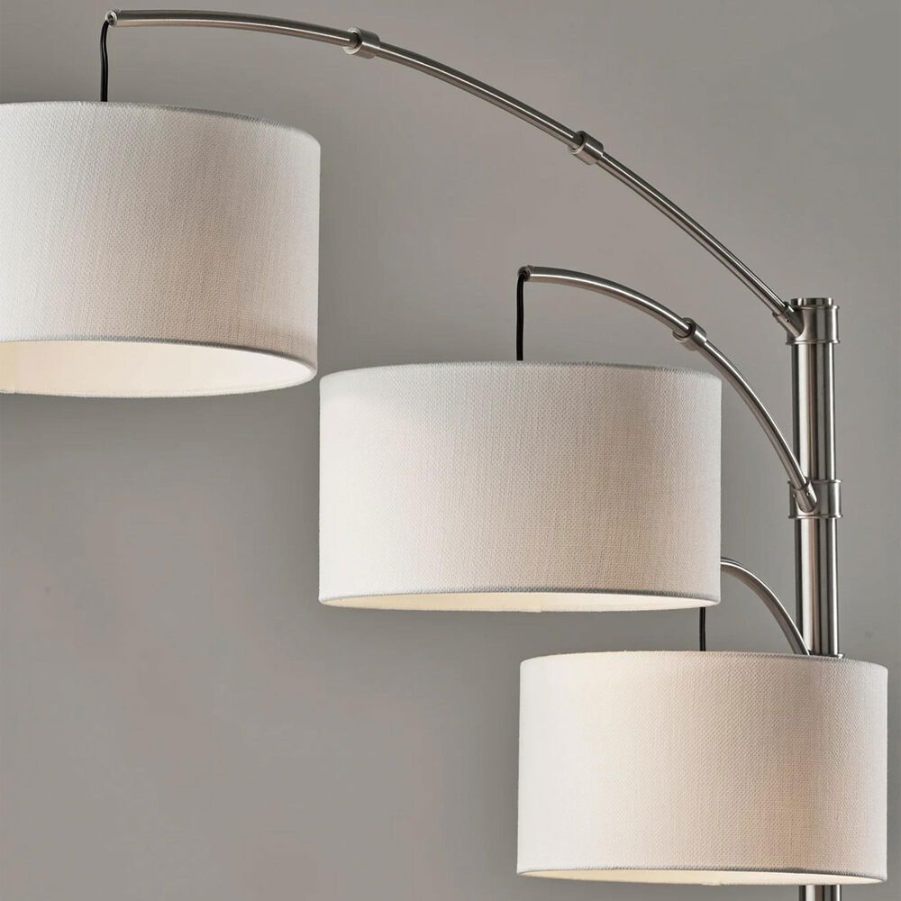 Adesso Cabo Arc Lamp in Brushed Steel, , large