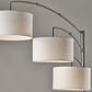 Adesso Cabo Arc Lamp in Brushed Steel, , large