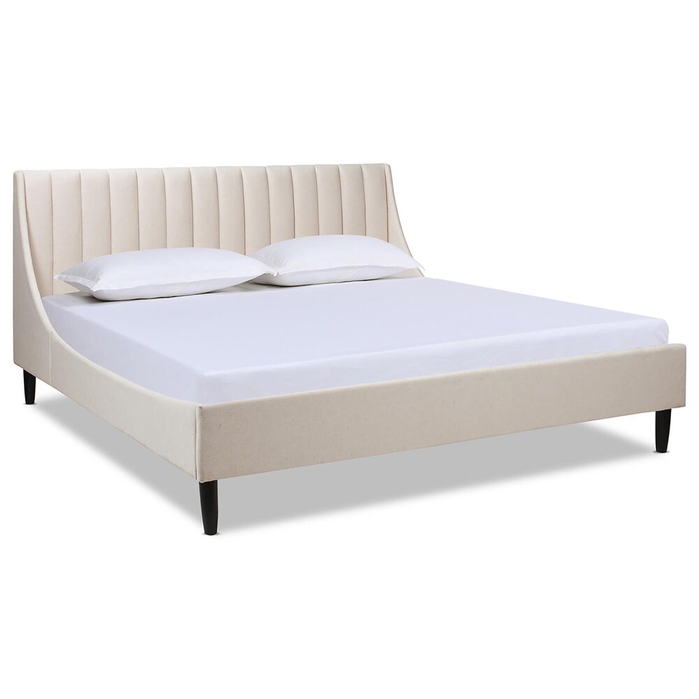 Jennifer Taylor Home Aspen King Platform Bed in Light Beige, , large