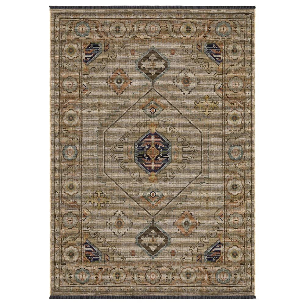 Oriental Weavers Legacy Beige, Tan and Orange 7"10" x 10"10" Area Rug, , large