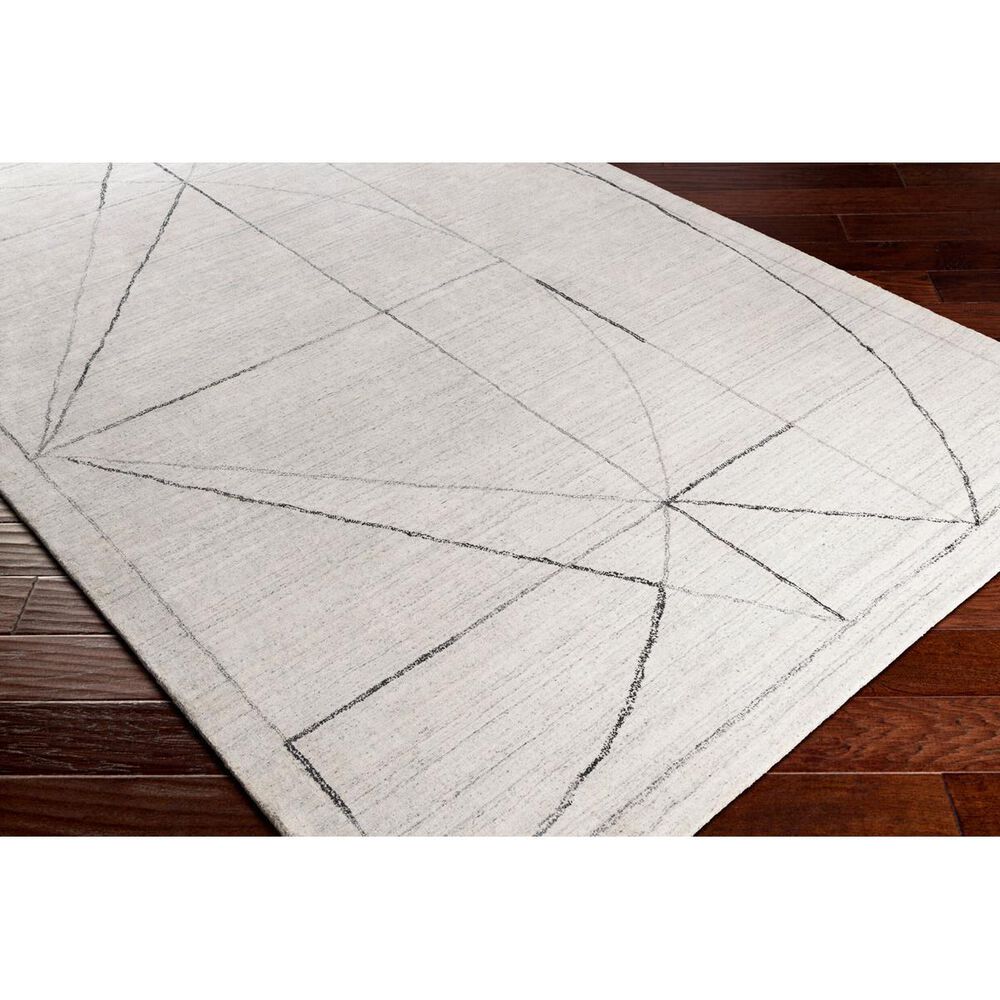Surya Hightower Charcoal, White and Black 6&#39; x 9&#39; Area Rug, , large