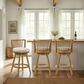 Armen Living Harper 30" Swivel Bar Stool in Amber Glow, , large