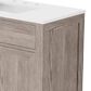 Lexora Home Abbey 36" Single Bathroom Vanity in Grey Oak with 2 cm White Quartz Top and Rectangular Sink, , large