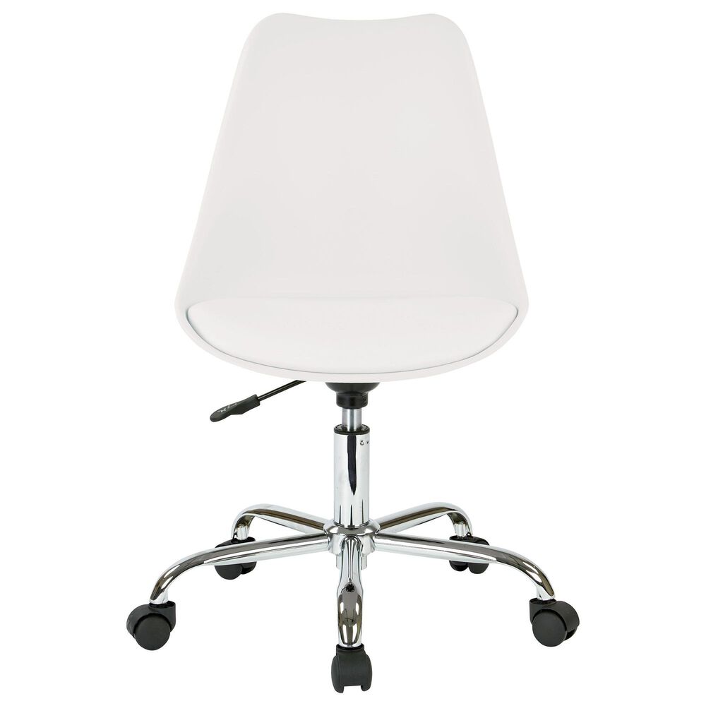 OSP Home Emerson Desk Chair in White, , large