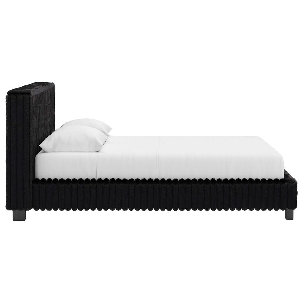 Ashley Zuraleus 4-Piece Queen Upholstered Platform Bedroom Set in Matte Black, , large