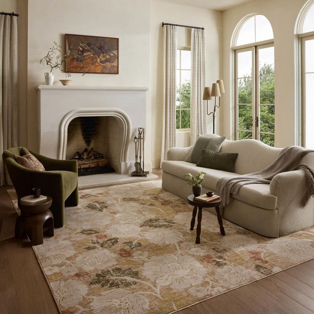 Loloi Eileen Natural and Multicolor 3&#39; Round Area Rug, , large