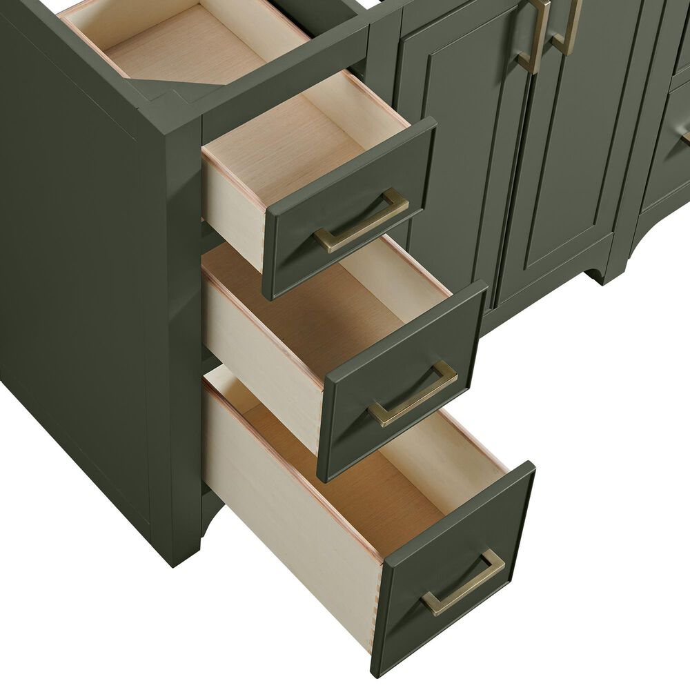 37B Lucerne 48" Single Bathroom Vanity in Deep Olive Green with Marble Top and Backsplash, , large
