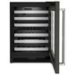 KitchenAid 24" Undercounter Wine Cellar with Right Hinge, Metal-Front Racks in Black Stainless Steel, , large
