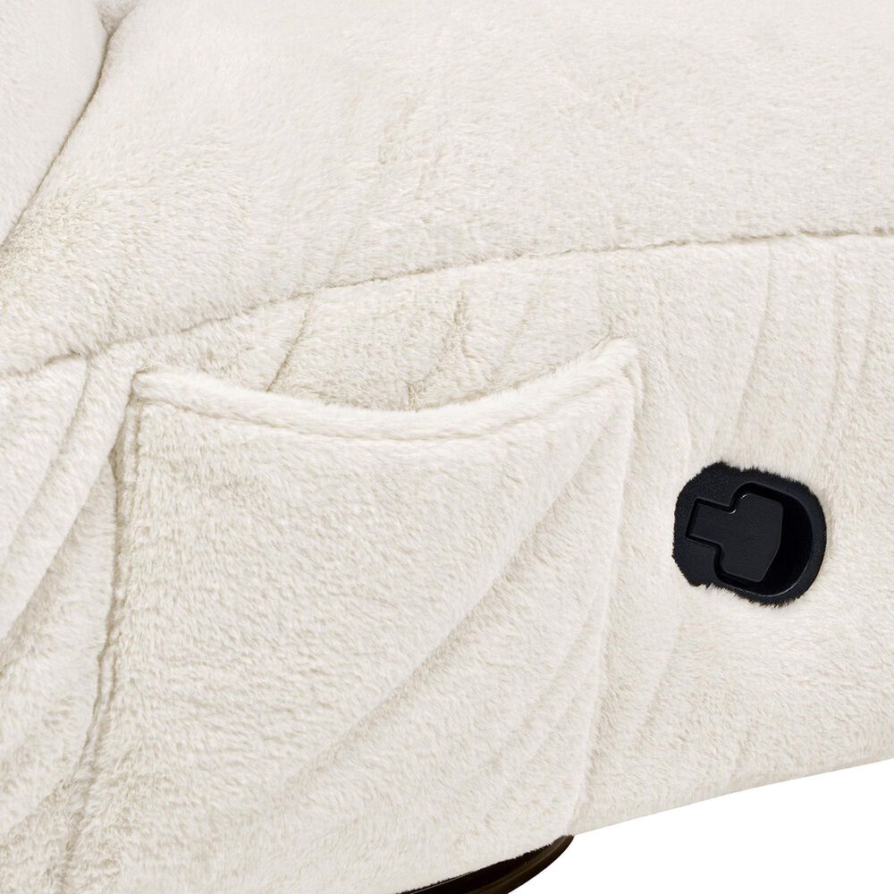 Jennifer Taylor Home Rearden Manual Swivel Glider Recliner in Pearl White, , large