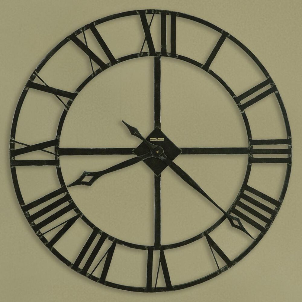 at HOME Lacy Wall Clock in Charcoal Gray, , large