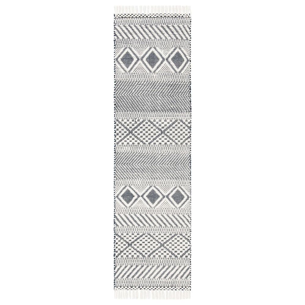 Safavieh Natura NAT856A 2"3" x 8" Ivory and Navy Runner, , large