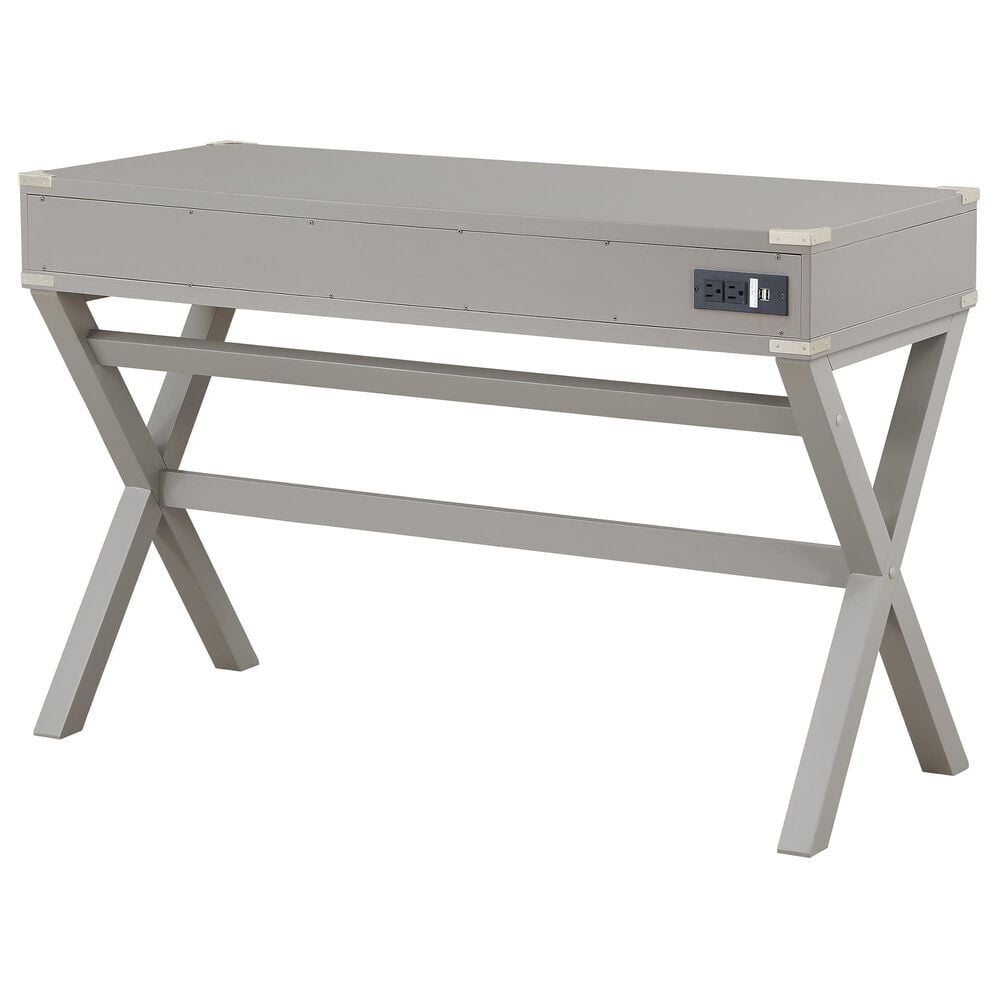 OSP Home Wellington 46&quot; Power Desk in Gray, , large