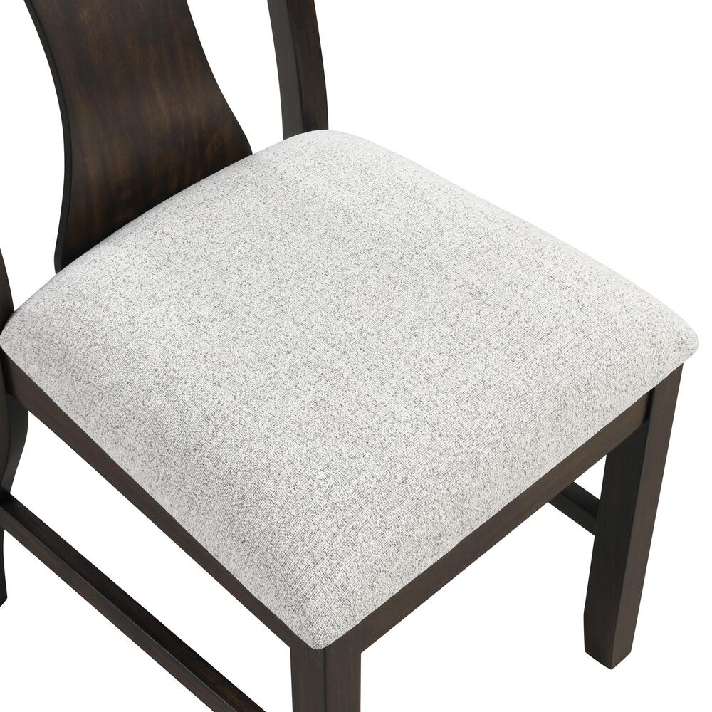 New Heritage Design Chestnut Ridge 5-Piece Round Dining Set in Dark Brown, , large