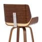 Blue River Tyler 26" Counter Height Swivel Cream Faux Leather and Walnut Wood Bar Stool, , large