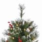 The Gerson Company 4" Potted Pre-Lit Artificial Needle Glacier Pine with White LED Lights in Green, , large