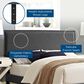 Modway Camille Upholstered Fabric Twin Headboard in Gray, , large