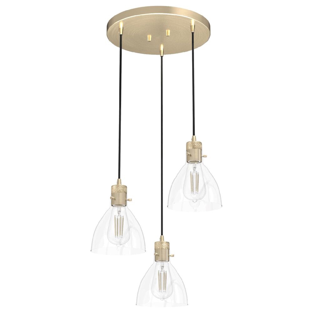 Hunter Van Nuys 3-Light Round Cluster in Alturas Gold, , large