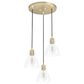 Hunter Van Nuys 3-Light Round Cluster in Alturas Gold, , large