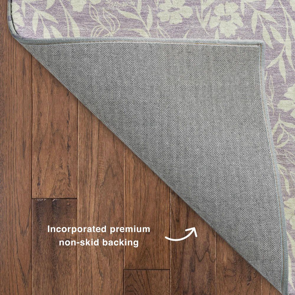 Dalyn Rug Company Soft Essentials Floral Lavender 5' x 7'6" Indoor/Outdoor Area Rug, , large