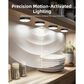 HOMLUX Motion Sensor Puck Light in Black (Set of 6), , large