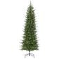 The Gerson Company 7.5" Pre-Lit Artificial Natural Cut Narrow Dover Pine with White Lights in Green, , large
