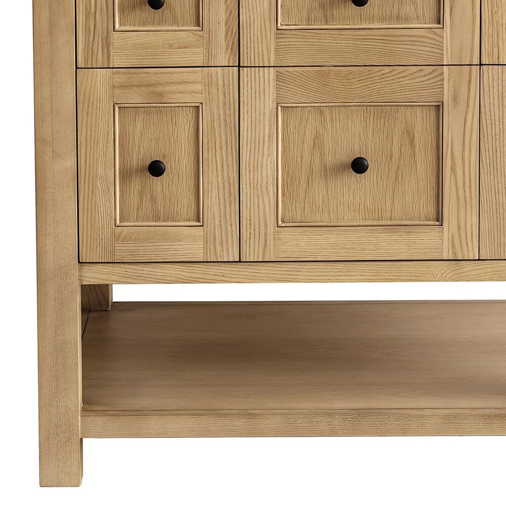 James Martin Vanities Breckenridge 36&quot; Single Bathroom Vanity in Light Natural Oak with 3 cm Ethereal Noctis Quartz Top and Rectangular Sink, , large