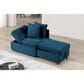 Furniture of America Woburn Convertible Chaise Lounger with Caster in Blue, , large