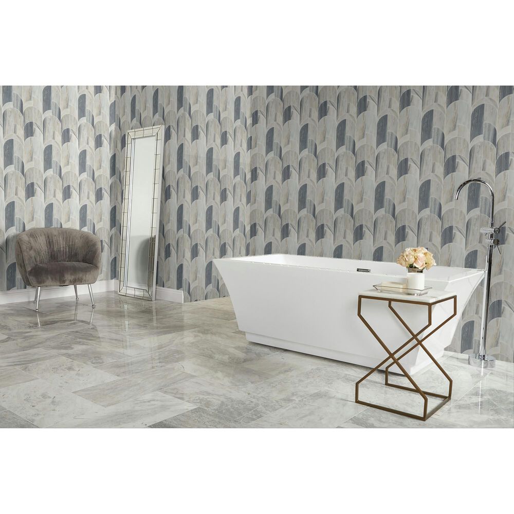 Dal-Tile Gamma Azure 8&quot; X 19&quot; ARCHWAY Natural Stone Mosaic Sheet, , large