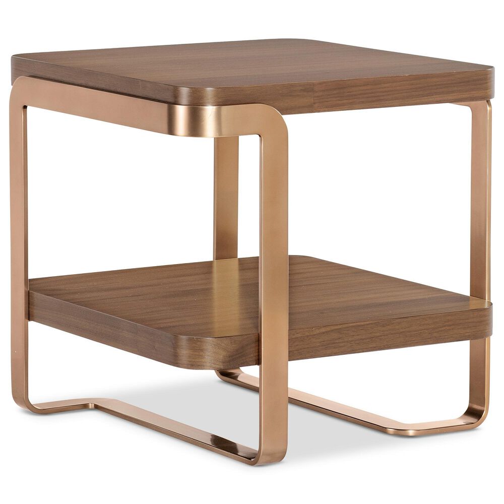 Hooker Furniture Eleana End Table in Light Caramel and Sunlit Bronze, , large