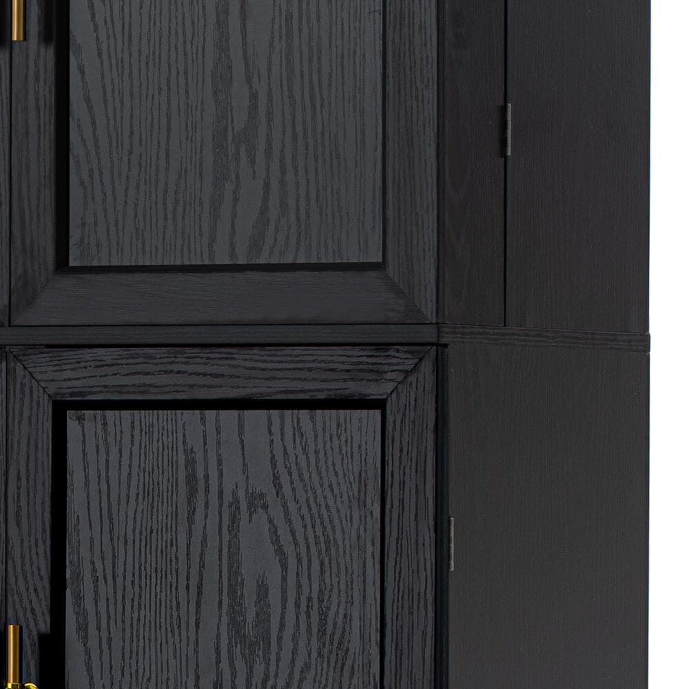 HOMLUX HOMLUX 78.2" Tall Farmhouse Kitchen Pantry Cabinet with 8 Door Shelves, Storage Cabinet with 4 Adjustable Shelves, Hidden Drawer, Wine Rack, Versatile Cupboard for Kitchen, Dining &amp; Bathroom, Ash Black, , large
